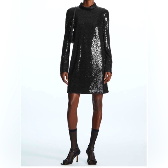 cos sequin dress COS | Dresses | Cos Recycled Black Sequined Mini Dress